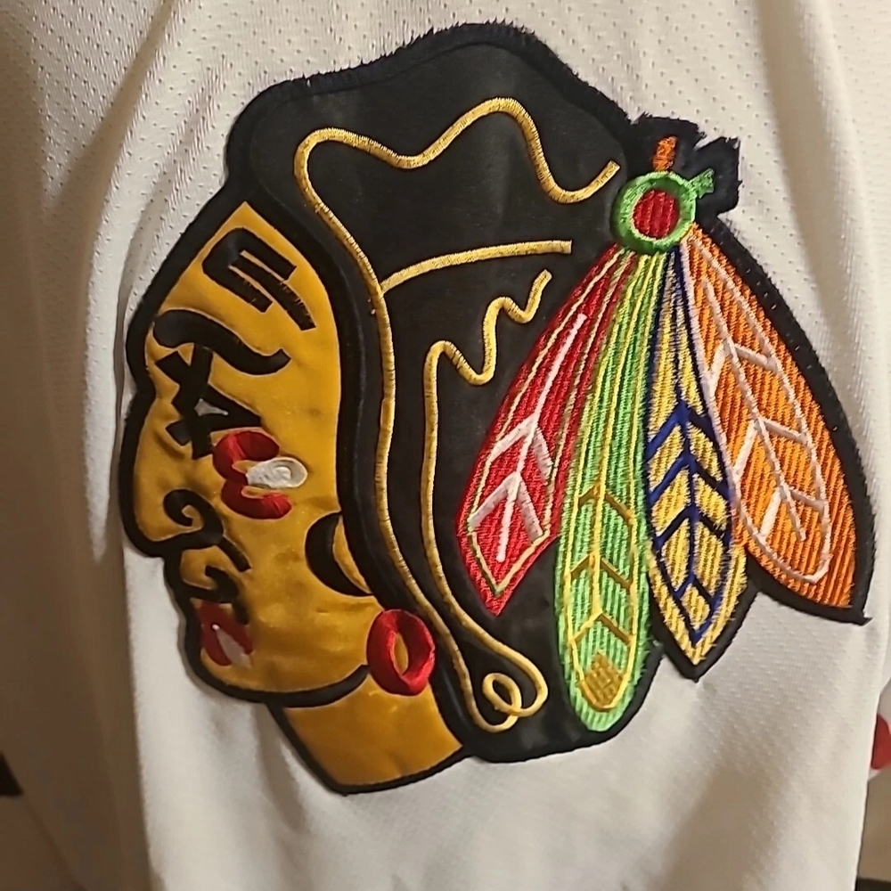 Vintage 90s 2xl Chicago Blackhawks Jersey Jeremy Roenick Hockey Starter Sewn - Picture 2 of 15